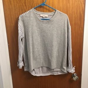 LOFT sweater/blouse combo shirt